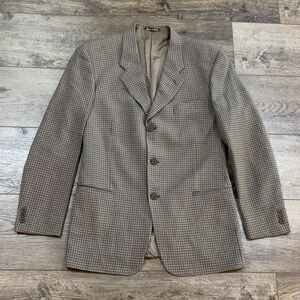 Vintage Giorgio Armani Le Collezioni Brown/Tan Plaid Sport Coat Blazer - 40 REG
